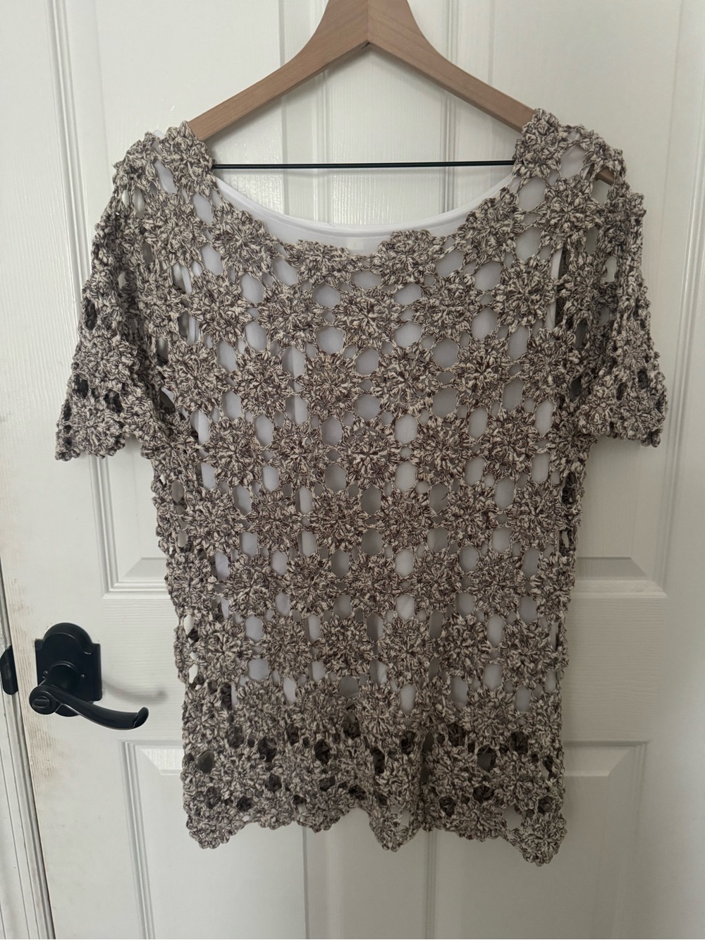 Susan Bristol Y2K crochet top L